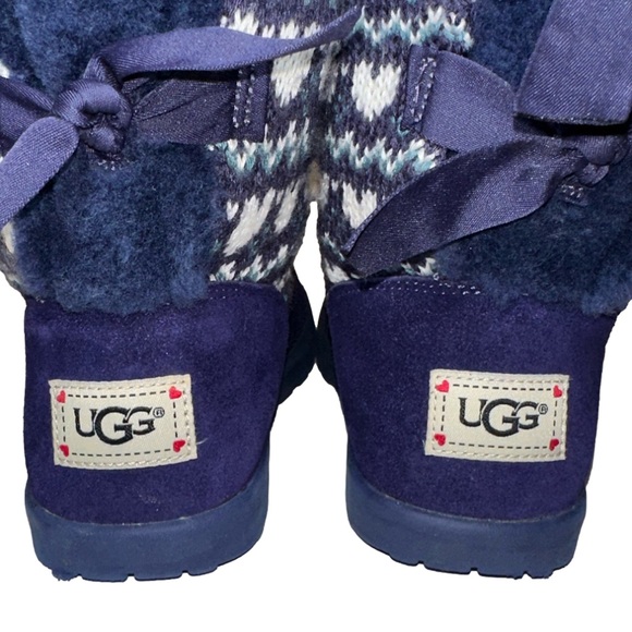 UGG Australia Heart Knotty Fair Isle Boots Size 4❤️ - Picture 7 of 14